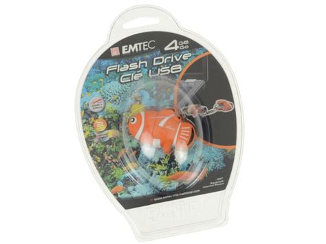 New EMTEC Clownfish Ultra Portable 4GB USB 2 0 Flash Drive