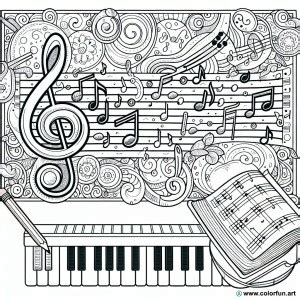 Coloriages De Notes De Musique Coloriages Gratuits Pour Enfants