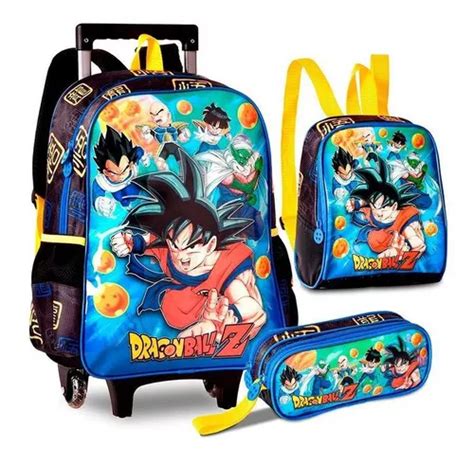 Mochila Con Asa Clio Dragon Ball Z Kit Mochila Rodinhas Lancheira E