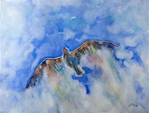 flying seagull watercolour painting | Sea life art, Painting, Sea art