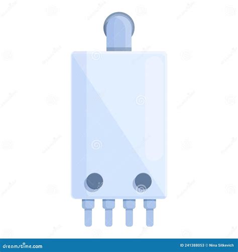 Fire Gas Boiler Icon Cartoon Vector Home Water Stock Vector