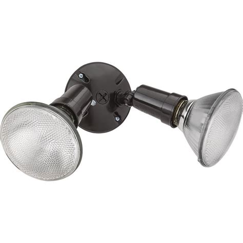 Lithonia Lighting Bronze Outdoor Twin PAR Wall Mount Flood Light-OFTH ...