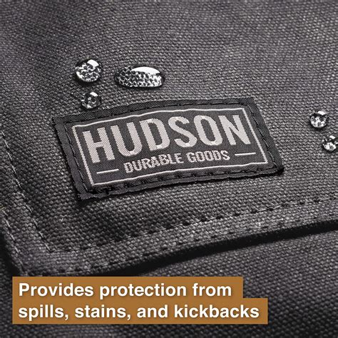 Hudson Durable Goods Deluxe Edition Grey Waxed Canvas Tool Apron