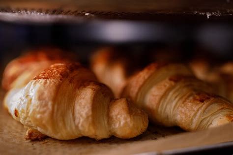 Premium Photo Close Up Of Croissant On Table