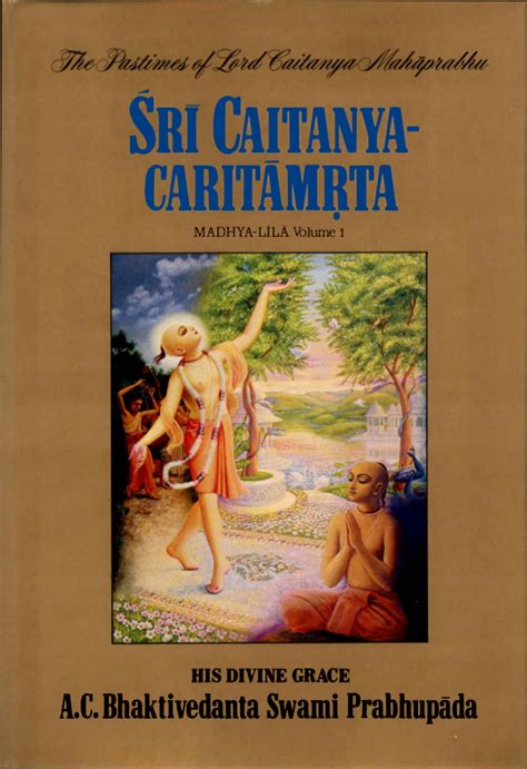 Prabhupada Caitanya Caritamrta Pictures And Verses Madhya Lila