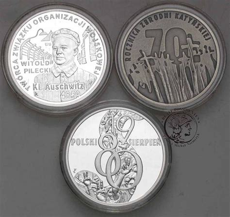 Polska III RP 10 złotych 2010 lot 3 szt różne st L archiwum niemczyk pl