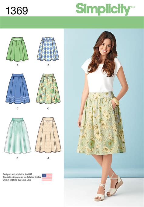 Simplicity 1369 Misses' Skirts in Three Lengths