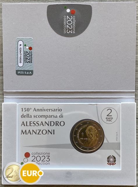 2 Euro Italien 2023 Alessandro Manzoni Stgl Coincard