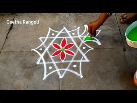 Aani Madham Kolam Friday Rangoli Pandaga Muggulu Star Kolam Padikolam