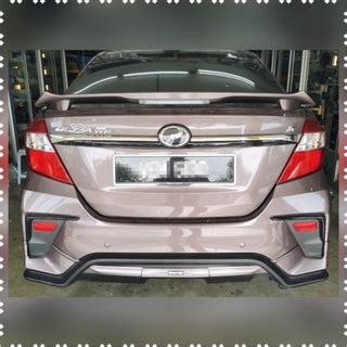 Perodua Bezza Trd V Spoiler With Paint Oem Logo Emblem Trd Bezza