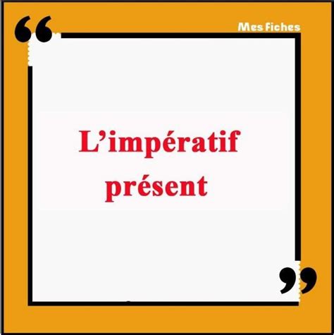 Cours de la conjugaison limpératif présent de lenseignement primaire