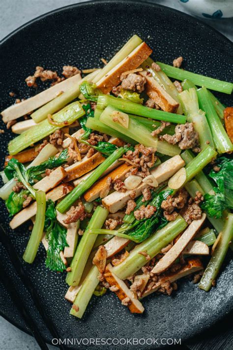 Dried Tofu and Celery Stir Fry 西芹炒香干 Omnivore s Cookbook