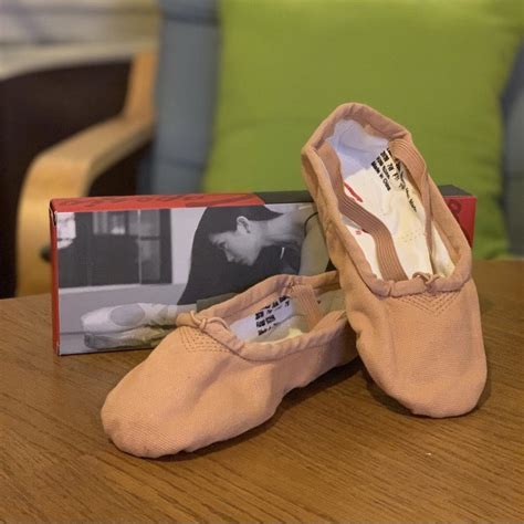 CAPEZIO Canvas Split Sole Ballet Nude Size W Depop