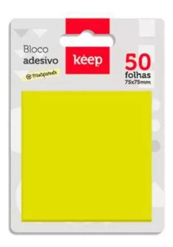 Bloco Adesivo Pet Amarelo X Mm Folhas Keep Mercadolivre