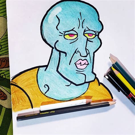 #spongebob #squidward #art #draw #gigachad #meme by Harshsketch on ...