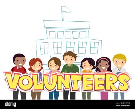 Illustration Of Parents Volunteers For School Stock Photo Alamy