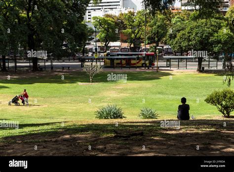 Barrancas de Belgrano Park, in front of the Belgrano C Train station ...