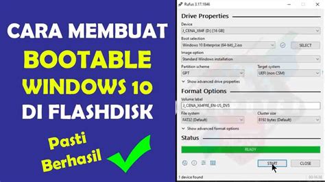 Cara Mudah Buat Bootable Windows 10 Di Flashdisk Full Tutorial Youtube