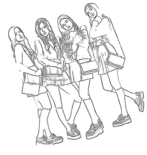 Cute Blackpink Music Group Coloring Pages BlackPink Coloring Pages