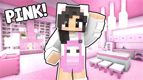 Minecraft But I Can Only Build With Pink Youtube