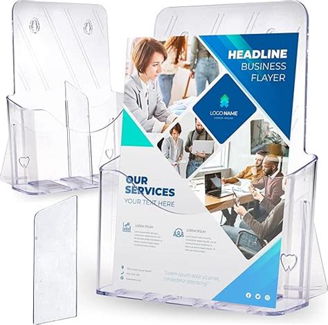 Amazon PPRSTAND Brochure Holder Pack Of 2 Crystal Clear Acrylic