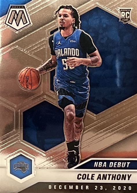 Cole Anthony 2020 Mosaic 268 NBA Debut Price Guide Sports Card Investor