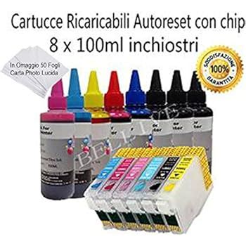 Kit Cartucce Vuote Ricaricabili Con Chip Autoreset X Ml