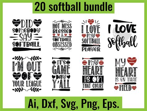 Softball Svg Bundle Softball Svg Bundle Softball Mom Svg Softball