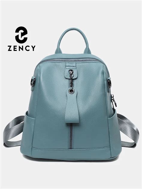 Zency Mochila De Piel Aut Ntica Para Mujer Morral Escolar De Gran