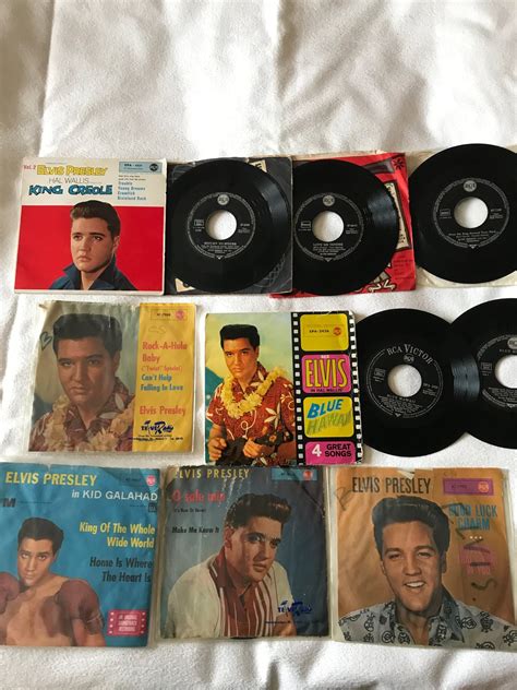 Se produkter som liknar 8 st Elvis Presley singlar oc på Tradera