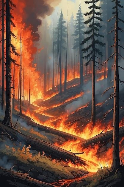 Premium Photo Devastating Forest Fire Uncontrolled Blaze Burning