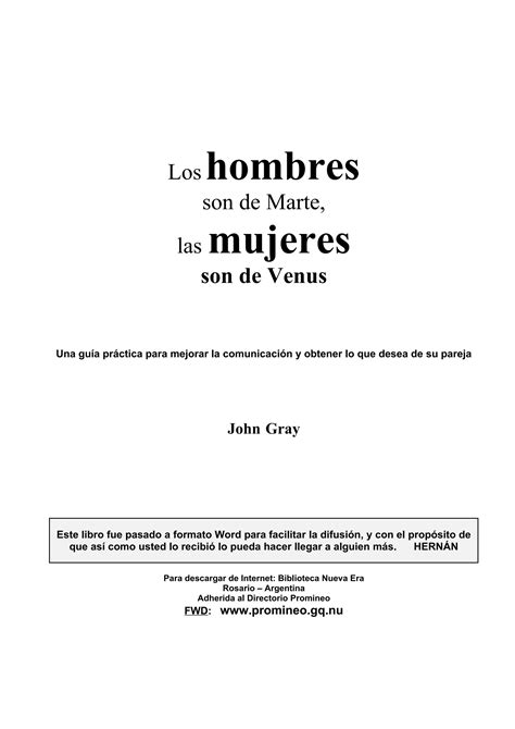 Los Hombres Son De Marte Las Mujeres Son De Venus PDF