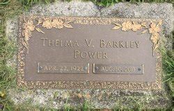 Thelma V Barkley Power 1922 2013 Mémorial Find a Grave