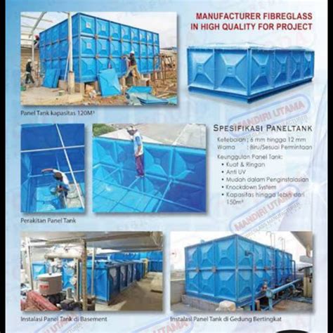 Jual Tangki Kotak Frp Roof Tank Fiberglass Tank Panel Frp Torn