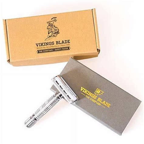 VIKINGS BLADE The Chieftain Safety Razor Swedish Platinum Super