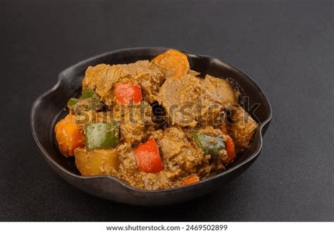 Beef Caldereta Kalderetang Baka Filipino Stew Stock Photo