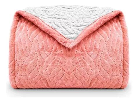 Appel Cobertor Casal Microfibra Flannel Sherpa M X M Cor Rosa