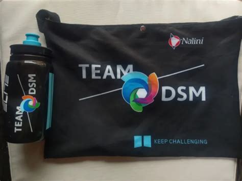 Original Trinkflasche Bidon Beutel Musette Team Dsm Nalini Tour De