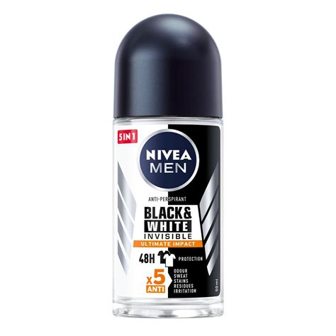 Lăn khử mùi dành cho nam NIVEA MEN INVISIBLE FOR BLACK WHITE chai 50ml