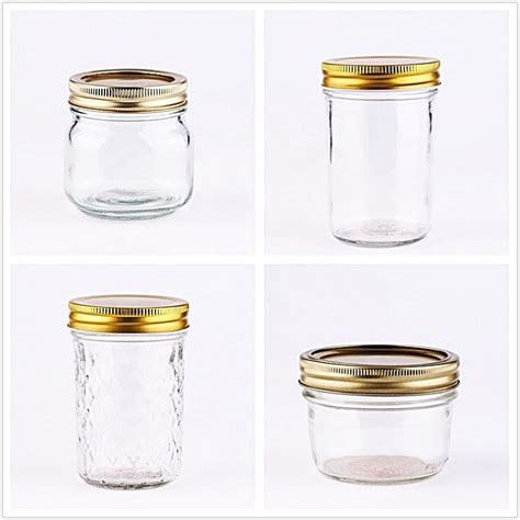 Clear Glass 4oz 8oz 12oz 16oz 24oz 32oz 64oz Mason Jar Ball With Lids Wholesale High Quality