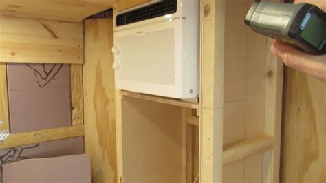 Window Ac Installed On Cargo Trailer Camper Conversion Youtube