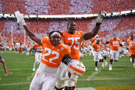 Tennessee Volunteers Players Run Onto Field Editorial Stock Photo ...