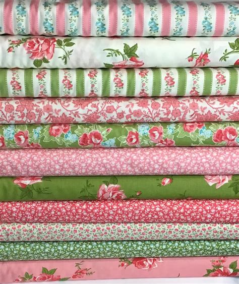 Pink Pocketful Of Posies Fabric Bundle Moda Chloes Etsy