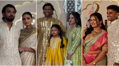 Anant Ambani-Radhika Merchant wedding: MS Dhoni-Sakshi, KL Rahul-Athiya ...