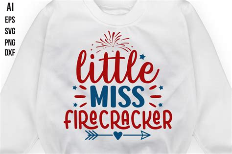 Little Miss Firecracker Svg Graphic By Teeking124 · Creative Fabrica