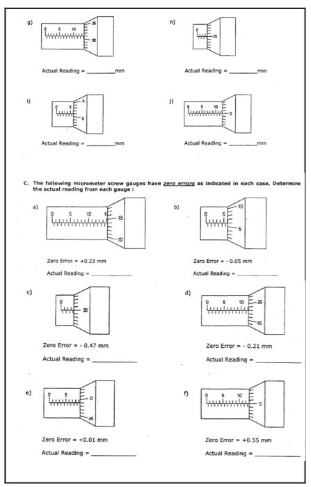 Inch Micrometer Reading Worksheet Inch Micrometer Reading Practice