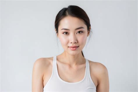 Premium Ai Image Closeup Portrait Of Beauty Asian Woman Clear Healthy