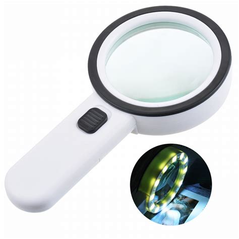 30x 12led Lights High Magnification Magnifying Glass Double Lens Upgraded Magnifier Lamp