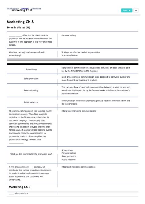 Mgmt Chapter Test Reviewer Marketing Ch Study Marketing Ch