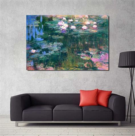 Claude Monet Water Lilies Painting Wall Art,water Lilies Wall Art Decor ...